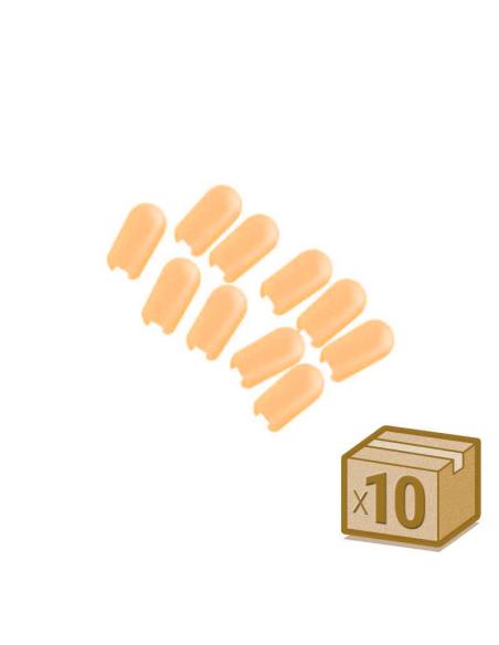 Tapa NEON silicona 6x12mm color ambar, interior, pack 10pcs