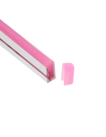 Tapa NEON silicona 6x12mm color ambar, interior, pack 10pcs