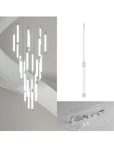 Kit accesorios NEON ⦰24mm instalación vertical techo 2
