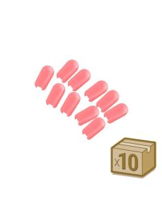 Tapa NEON silicona 6x12mm color rojo, interior, pack 10pcs