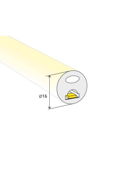 Alimentador Led NEON Flex 220V monocolor, Ø16mm