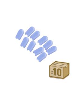 Tapa NEON silicona 6x12mm color azul, interior, pack 10pcs