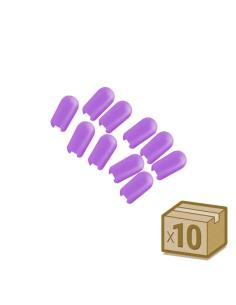 Tapa NEON silicona 6x12mm color violeta, interior, pack 10pcs