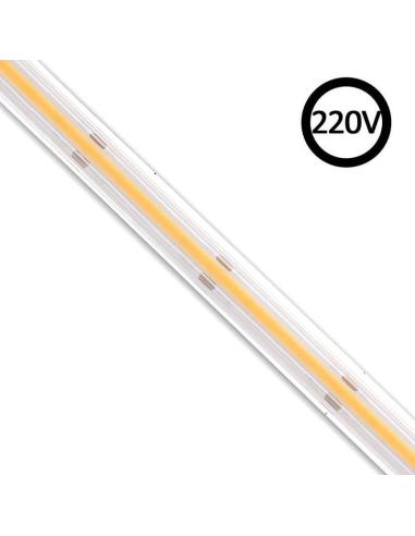Tira LED 220V COB, 288Led/m, 1 metro para conectores rápidos, 50cm corte