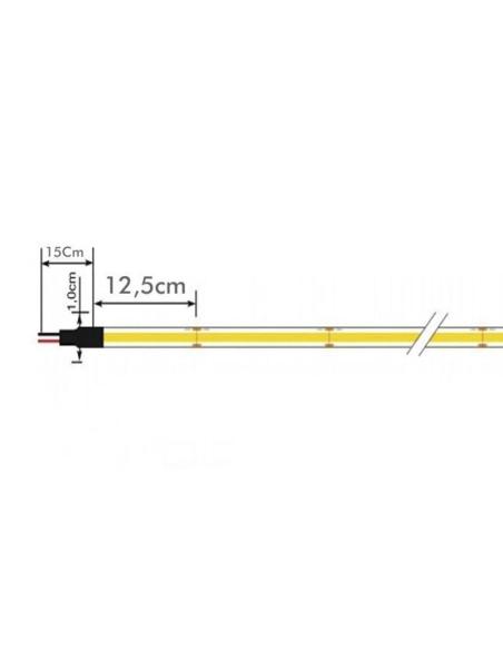 Tira LED 220V COB, 640Led/m, 15W/m, 12,5cm corte, 10 metros. Regulable Triac