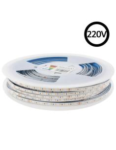 Tira LED 220V Super Slim SMD2835, 120Led/m, Triac regulable, corte 10cm, carrete 50 metros