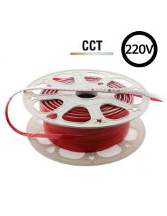 Tira LED 220V Slim SMD2835, 100Led/m, corte 25cm, CCT, carrete 50 metros