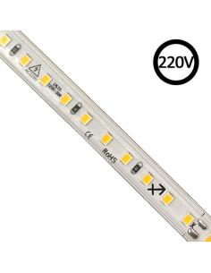 Tira LED 220V SMD2835, 120Led/m, Triac regulable, corte 10cm, 1 metro