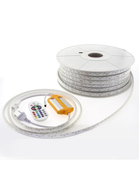 Tira LED 220V SMD5050, 60Led/m, RGB, 1 metro