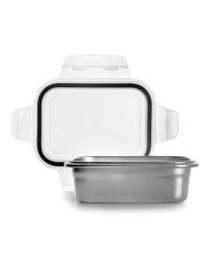 Fiambrera rectangular de acero inoxidable con tapa hermética de plástico 600 ml 8411922479423 29133 IBILI