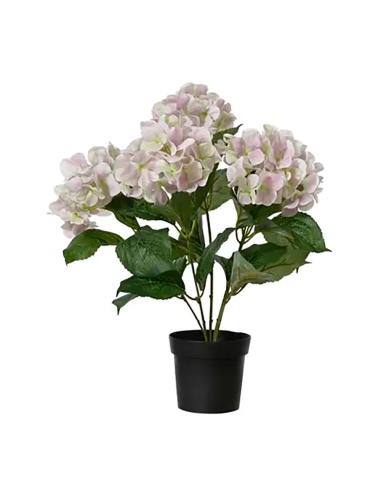 Maceta de hortensias rosas clarito de poliéster, ø28 x 46 cm 8720725308527 22006 EVERLANDS