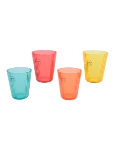 Vaso reutilizable con estampado de rayas, colores surtidos, set de 4 uds 8720725268807 29102 DECORIS