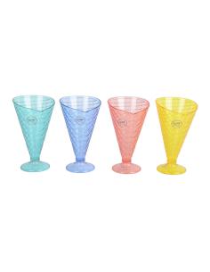 Vaso reutilizable diseño cónico, colores surtidos, set de 4 uds 8720725300101 29103 DECORIS
