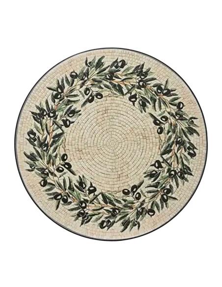 Mesa metálica/mosaico plegable, atenas, color negro, para exterior ø58 x 75 cm 8720725162570 70189 OUTDOOR LIVING BY DECORIS