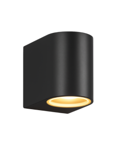 APLIQUE PARED SIMPLE TUBULAR GU10 NEGRO