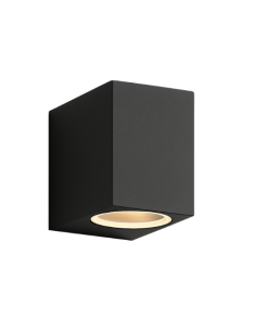 APLIQUE PARED SIMPLE CUBO GU10 NEGRO