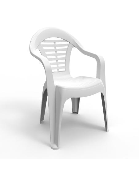 Silla apilable menorca, color blanco, 54 x 58 x 86 cm 8410474430326 70205 SHAF