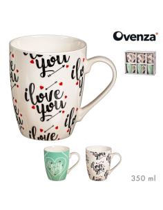 Tazas love you, modelos variados, 350 ml, pack 6 uds 8434504103745 29170 OVENZA