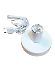 Base de mesa e27, con cable e interruptor, blanca, ø120 x 85mm 8435151080625 32063 FBRIGHT
