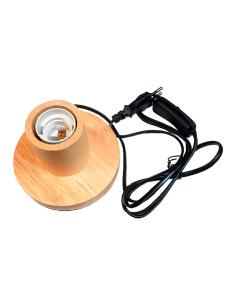 Base de mesa e27, con cable e interruptor, madera, ø120 x 85mm 8435151080694 32073 FBRIGHT