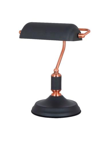 Lámpara de mesa, e27, tipo banquero, negra+cobre base ø185 mm 260 x 195 x 345 mm 8435151078424 32084 FBRIGHT