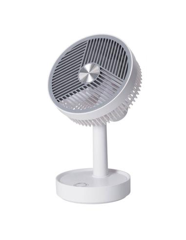 Ventilador de sobremesa recargable blanco y gris, 3 velocidades, ø135 x 270 mm 8721037752770 33061 BASICS