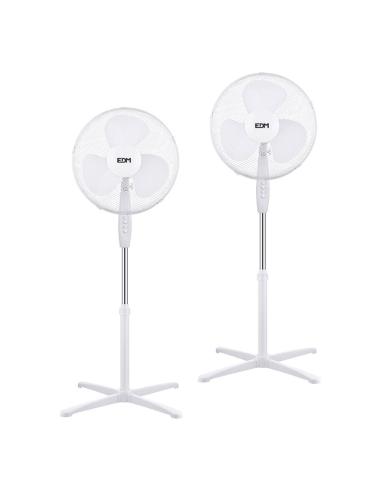 Ventilador de pie 38 w, blanco, ø40 cm, pack de 2 unidades 8425998330656 33065 EDM