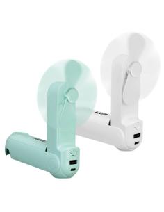 Ventilador de mano plegable con linterna y powerbank, colores surtidos, 3,7 x 11,9 cm 8425998330670 33067 EDM