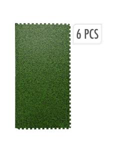 Suelo tipo puzzle de espuma eva con diseño de césped 40 x 40 x 1 cm, 6 uds 8719987512568 70702 BASICS