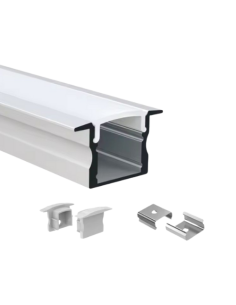 Perfil LED de empotrar DOBLE 1 de 23x14,5 mm