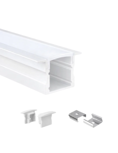 Perfil LED Blanco de empotrar DOBLE 1 de 23x14,5 mm
