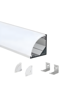 Perfil LED de esquina 2 con el difusor curvo de 16x16 mm