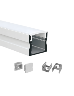 Perfil LED de superficie DOBLE 1 de 17x14,5 mm