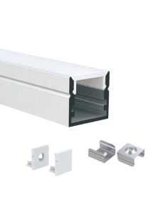 Perfil LED de superficie DOBLE 2 de 10,2x10,4 mm