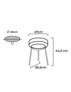 Barbacoa de carbón 3 patas, negra y roja, ø33 x 44,5 cm 8425998741063 74106 GOURMET KITCHEN 2