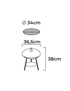 Barbacoa de carbón 3 patas, negra, ø36 x 38 cm 8425998741094 74109 GOURMET KITCHEN 2