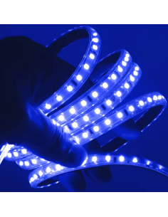 Tira Led Ac220 8Mm 14W/M Smd2835 Ip67 Azul
