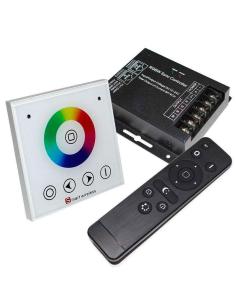 Controlador RF RGBW táctil empotrable + mando a distancia