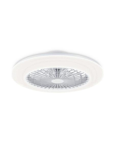 Ventilador de techo, led 3 cct, motor dc 25 w + led 60 w, modelo amigo, blanco con difusor efecto estrellado, ø57,5 cm 872016924