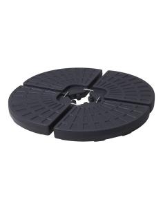Base negra para sombrilla 4 piezas, 48 x 48 x 7,5 cm 8721037875691 81135 BASICS