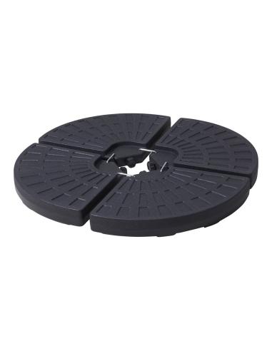 Base negra para sombrilla 4 piezas, 48 x 48 x 7,5 cm 8721037875691 81135 BASICS