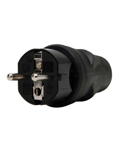 Clavija 2p+t 16a 250 v, ip20, negra, máx. 3 x 1,5 mm² 4008224687805 40923 KOPP