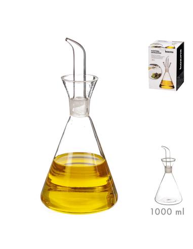 Aceitera de cristal antigoteo 1 l 8434504058748 56028 BASICS