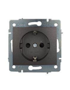 Base fija 2p+t empotrar sin marco 16a 250v~ grafito 8423220221222 42048 SOLERA