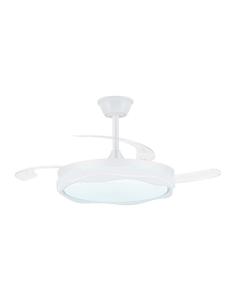 Ventilador de techo led cct, 3 aspas retráctiles 60 w, 6600 im, blanco, aspas ø106 cm, plafón ø15 cm, altura 30,5 - 40,5 cm 8435 2