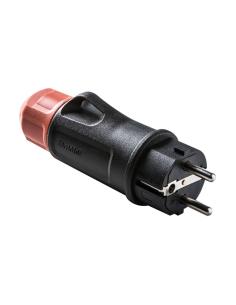 Clavija schuko 2p+t 16a 250 v, ip54, negra, máx. 1,5 x 2,5 mm². 8429760810377 40927 FAMATEL