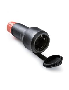 Base móvil schuko con tapa de goma 2p+t 16a 250 v, ip54, negra, máx. 1,5 x 2,5 mm² 8429760810384 40928 FAMATEL