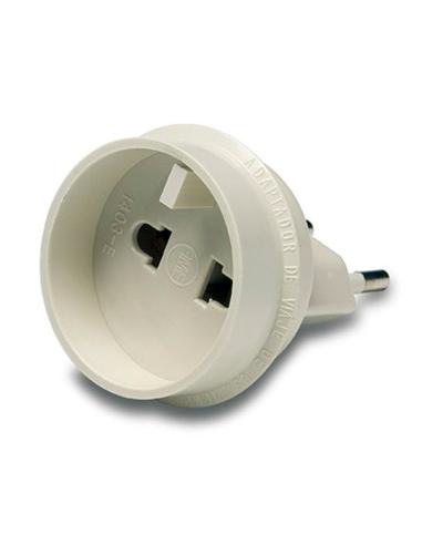 Adaptador de viaje europeo - universal, 10a 250 v, blanco 8429760211570 40954 FAMATEL