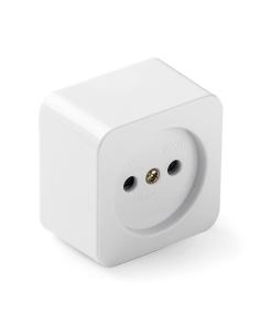 Base de superficie cuadrada 16a 250 v, blanca 8429760420071 40960 FAMATEL