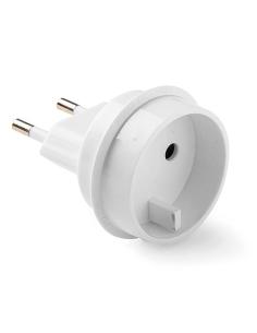 Adaptador europeo - universal, 10a 250 v, espigas 4 mm, blanco 8425998409758 40975 FAMATEL